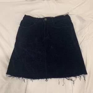 Navy blue corduroy skirt